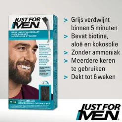 Heren Just For Men Snor & Baard Donkerbruin M45