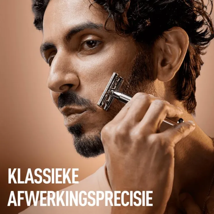 Heren King C Gillette King C. Gillette Double Edge Safety Scheersysteem Met 5 Navulmesjes