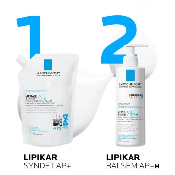 La Roche-Posay Lipikar Syndet AP+ Gel-Crème Navulverpakking 400 ML