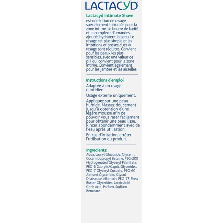 Heren Lactacyd Intimate Shave Scheerlotion voor de Intieme Zone 200 ML
