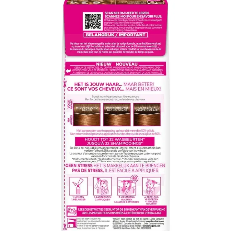 L'Oréal Paris Casting Crème Gloss Haarverf Donker Goudkoperblond