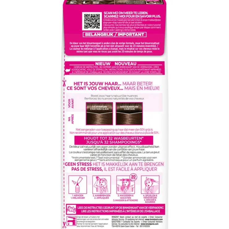 L'Oréal Paris Casting Crème Gloss Haarverf 513 Licht beigebruin