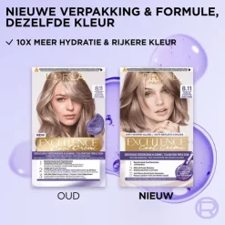 L'Oréal Paris Excellence Cool Creams Permanente Haarverf 8.11 Ultra Ash Lichtblond