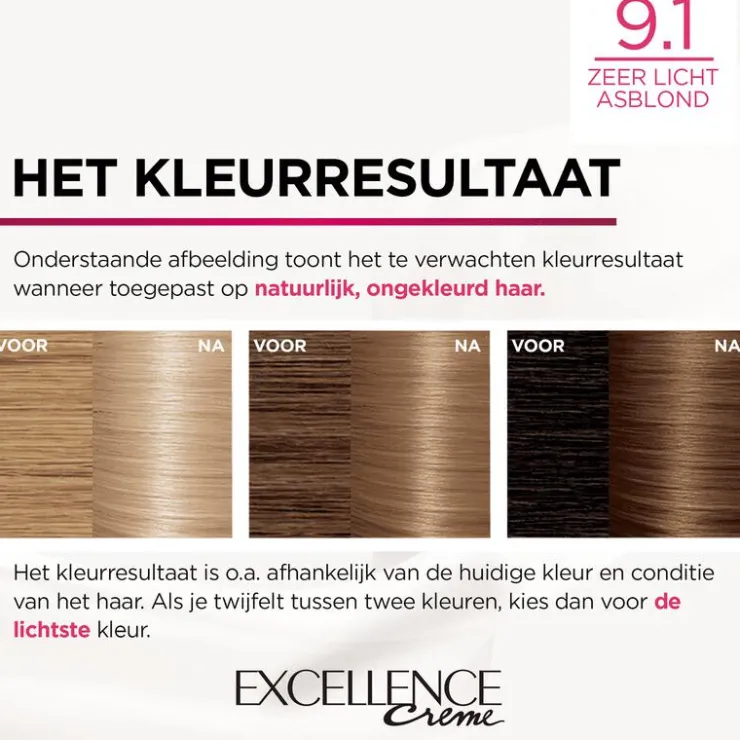 L'Oréal Paris Excellence Creme Permanente Haarverf 9.1