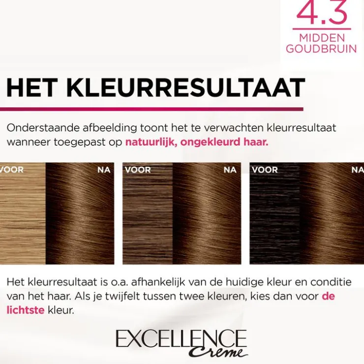 L'Oréal Paris Excellence Crème Verzorgende Crèmekleuring
