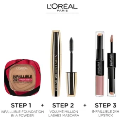 L'Oréal Paris Infaillible 24H Fresh Wear Foundation in a Powder 330 Hazelnut