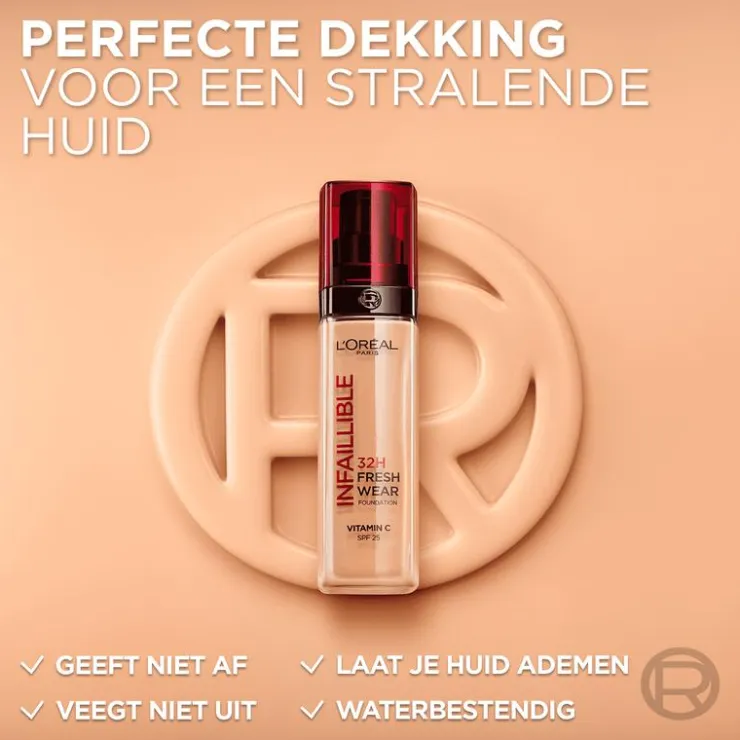 L'Oréal Paris Infaillible 32HR Fresh Wear Foundation met SPF25 30 ML