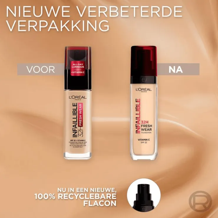 L'Oréal Paris Infaillible 32HR Fresh Wear 220 Sand Foundation met SPF25 30 ML