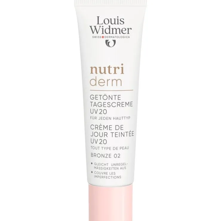 Louis Widmer Nutriderm Getinte Dagcrème UV SPF20 Bronze 02 Zonder Parfum 30 ML
