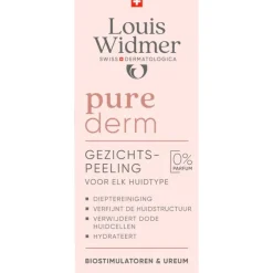 Louis Widmer Purederm Gezichtspeeling Zonder Parfum 50 ML