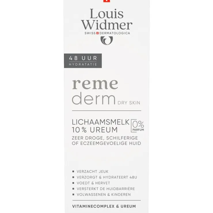 Louis Widmer Remederm Lichaamsmelk 10% Ureum Zonder Parfum 200 ML
