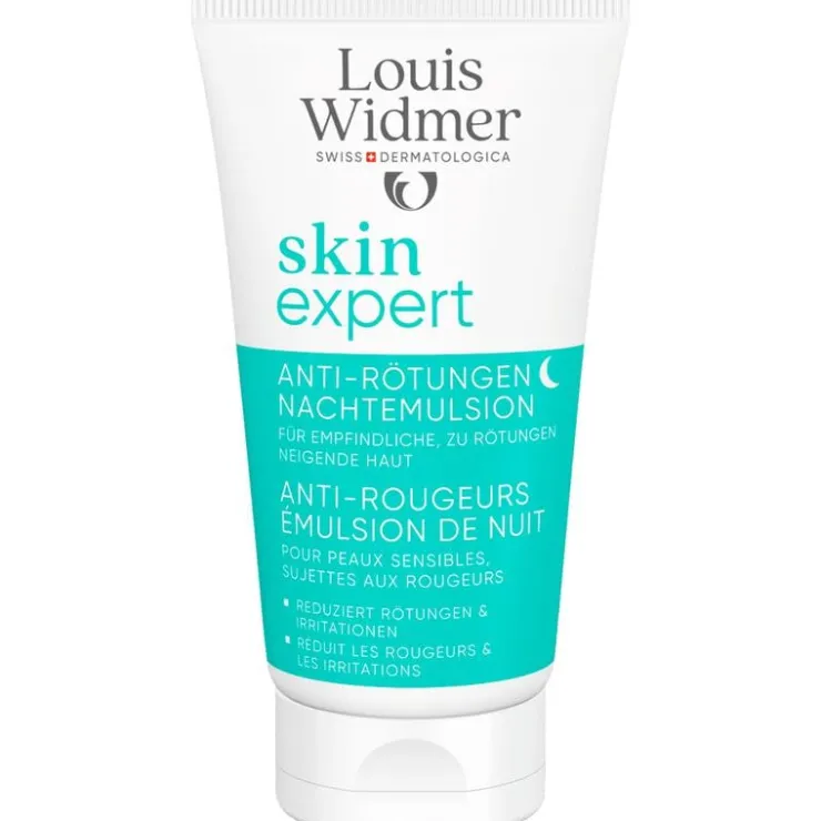 Louis Widmer Skinexpert Anti-Roodheid Nachtemulsie Zonder Parfum 50 ML