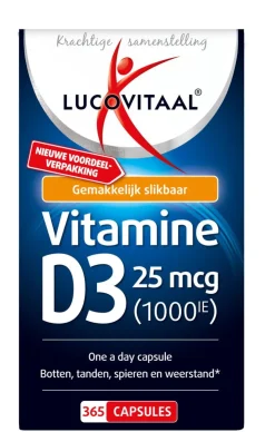 Lucovitaal Lucovit vit D3 25mcg (1000IE) 365 caps