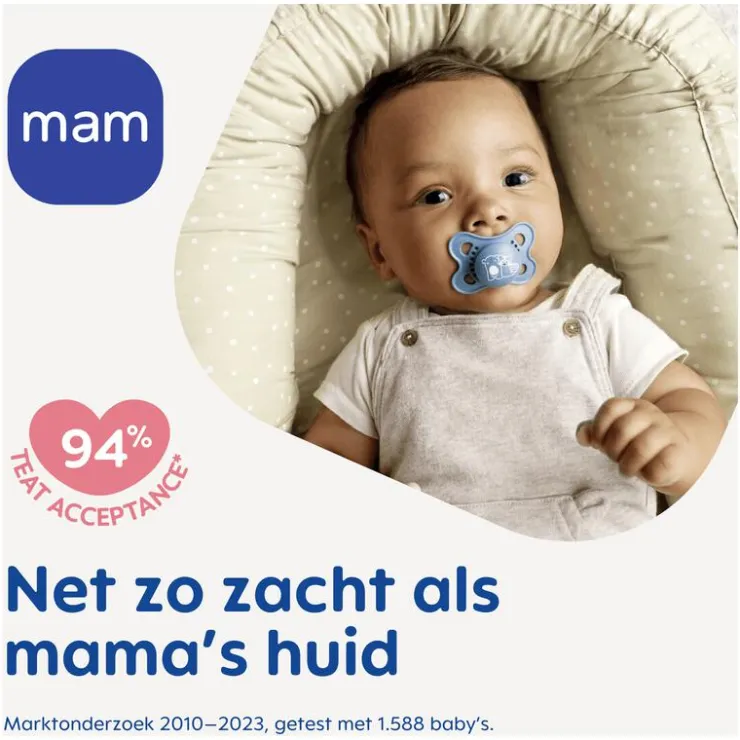MAM Original Fopspenen 0-6 maanden Plain 2 stuks