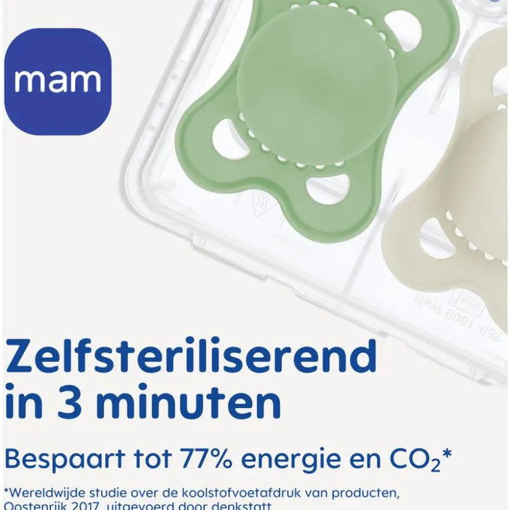 MAM Original Fopspenen Plain 0-6 maanden 2 stuks