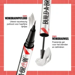 Maybelline New York BUILD A BROW Wenkbrauwpen/fixeergel 260 Deep Brown