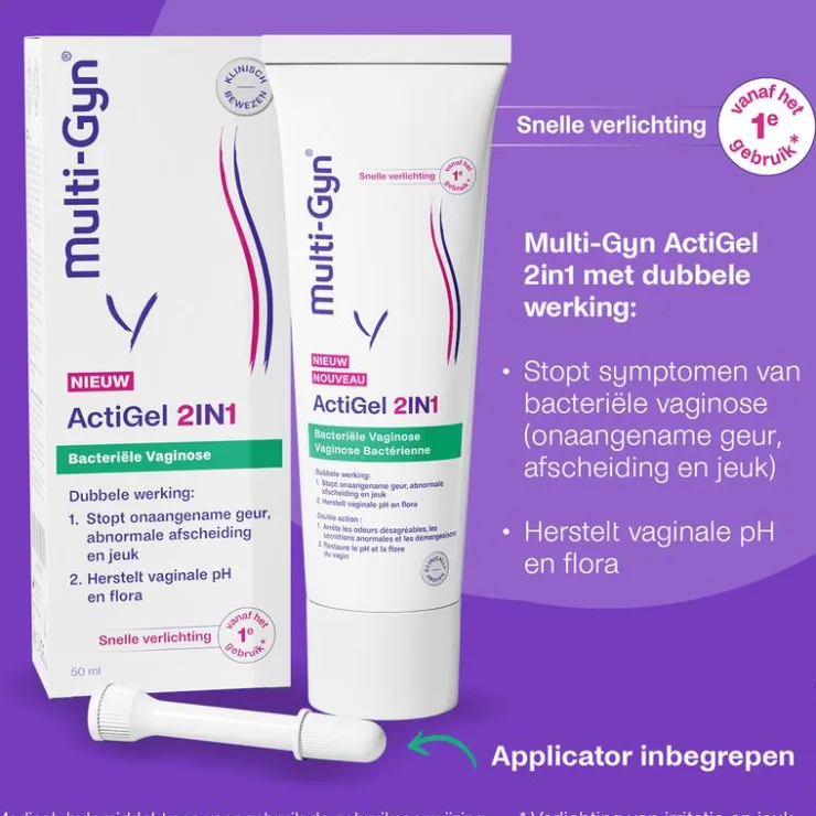Multigyn Multi-Gyn ActiGel 2in1 bij bacteriële vaginose 50ml