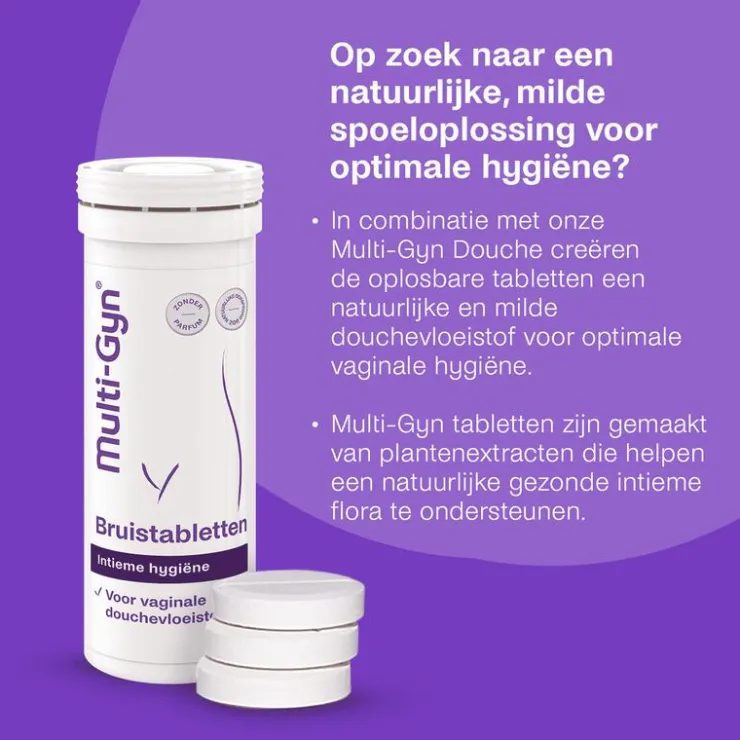 Multigyn Multi-gyn Bruistabletten Voor Vaginale Douchevloeistof