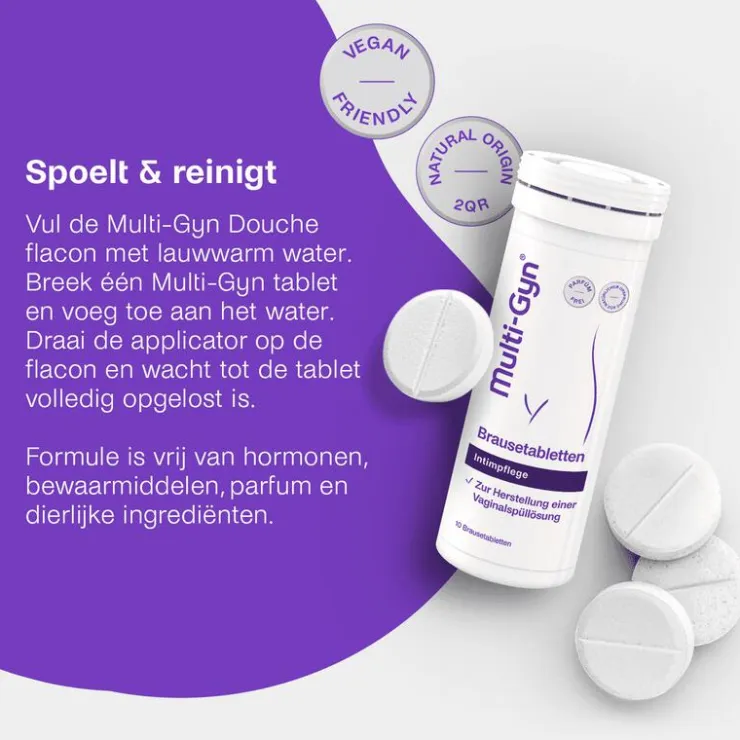 Multigyn Multi-gyn Bruistabletten Voor Vaginale Douchevloeistof