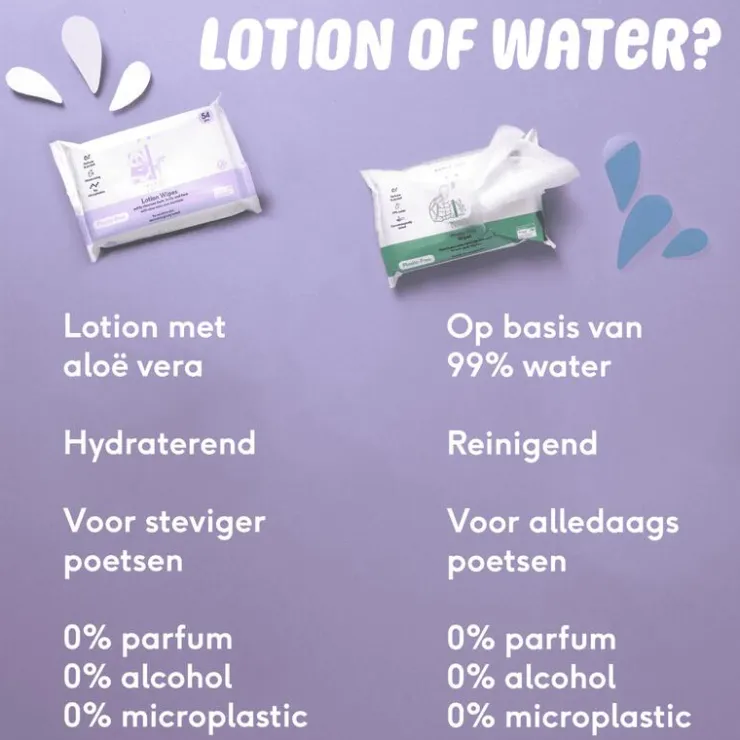 Naïf Plasticvrije Lotion Billendoekjes 8x54 stuks