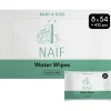 Naïf Plasticvrije Water Billendoekjes 8x54 stuks