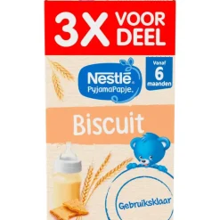 Nestle Nestlé Baby PyjamaPapje Biscuit 6+ 3x250 ml