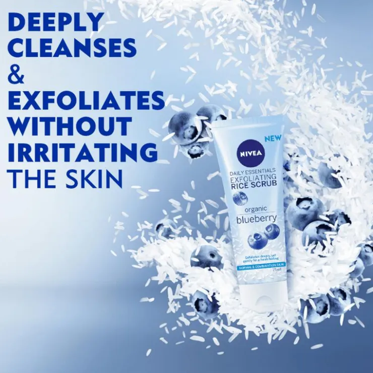 NIVEA Essentials Verfrissende Rice Scrub Peeling Exfoliant 75 ML