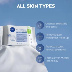 NIVEA 3-in-1 Verfrissende Reinigingsdoekjes 25 stuks