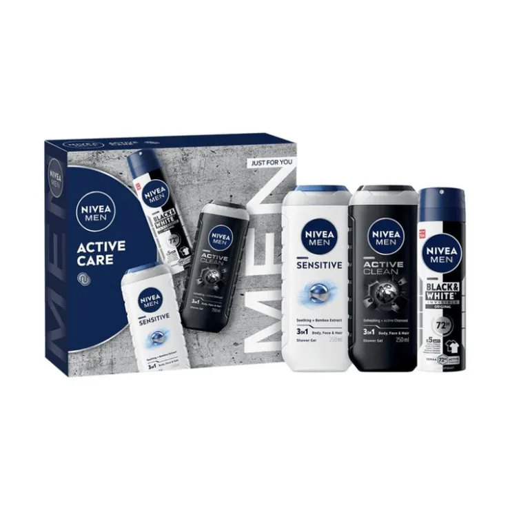 Heren NIVEA MEN Active Care cadeauset