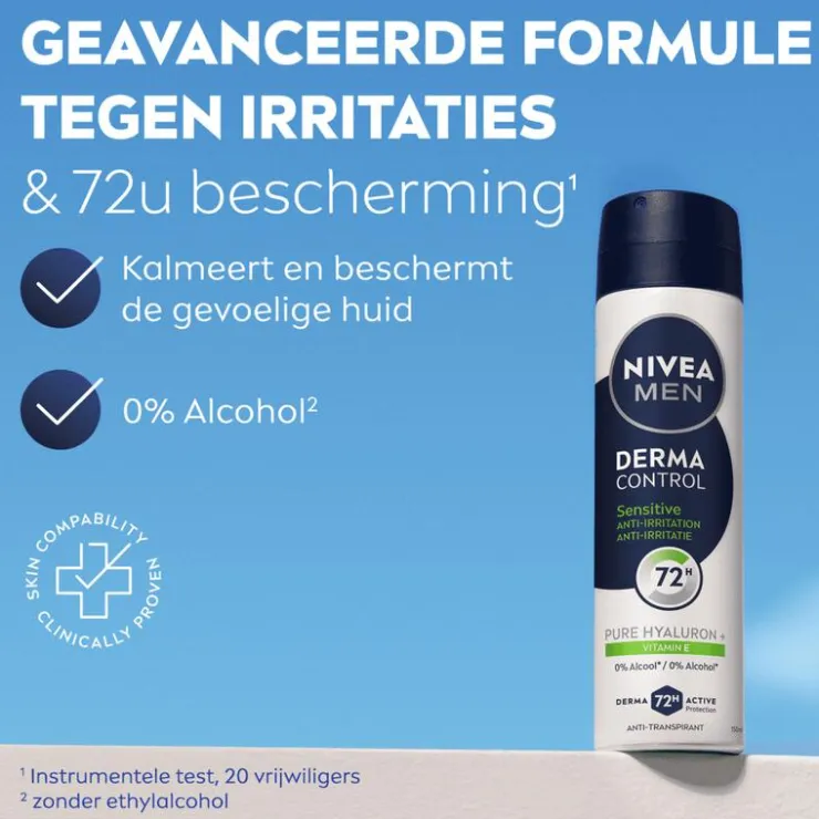 Heren NIVEA MEN Derma Control Sensitive Deodorant Spray 150 ML