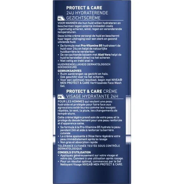 Heren NIVEA MEN Protect & Care Hydraterende Gezichtscrème 75 ML