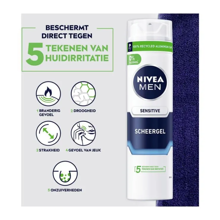 Heren NIVEA MEN Sensitive Scheergel 200 ML