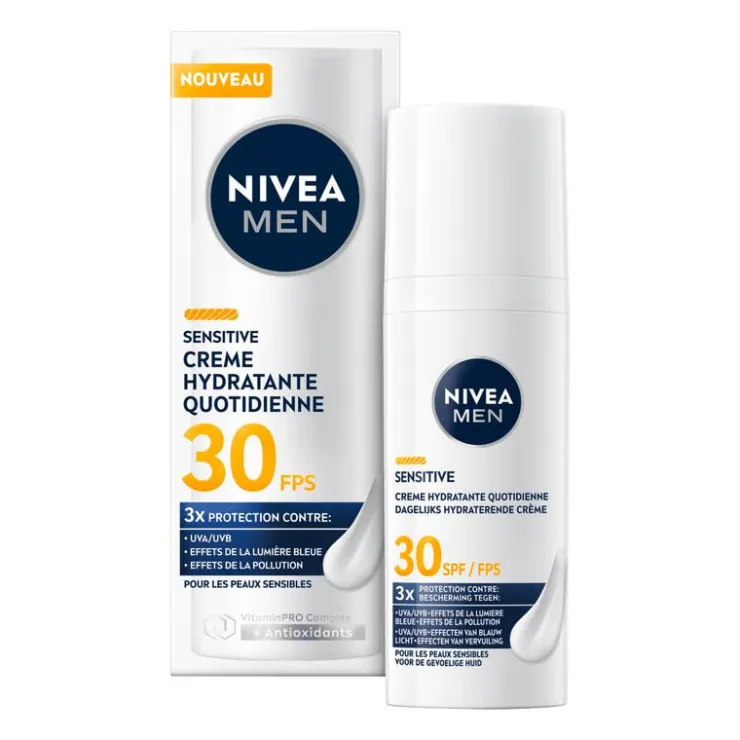 Heren NIVEA MEN Sensitive Triple Protect Moisturizer SPF30 50 ML