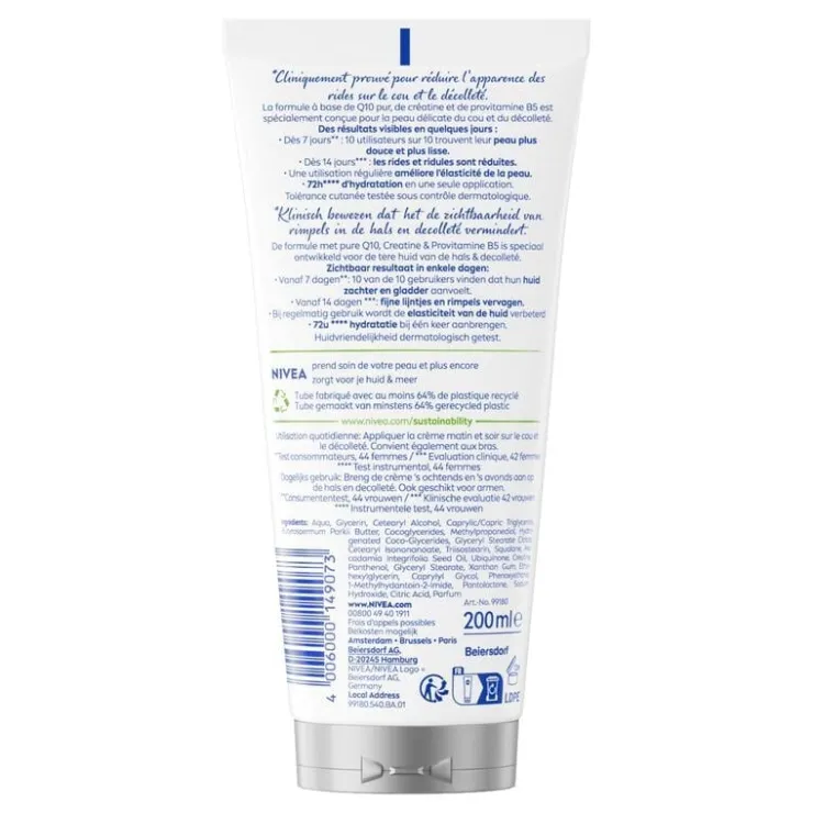 NIVEA Q10 Anti-rimpel Hals & Decolleté Crème 200 ML