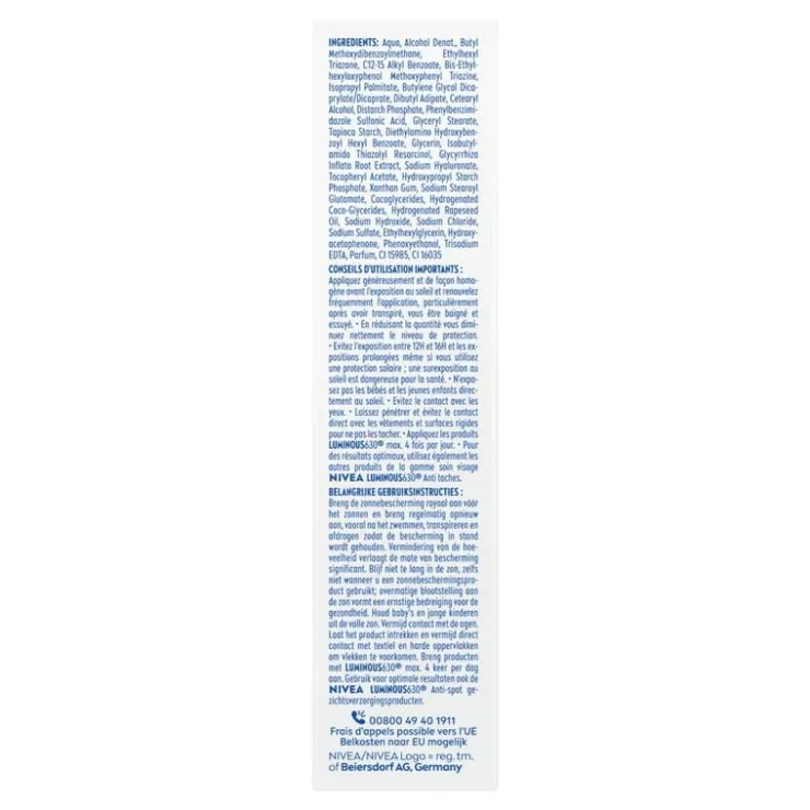 NIVEA SUN UV Face Luminous 360 Anti-Spot Fluïde SPF50+ 40ML