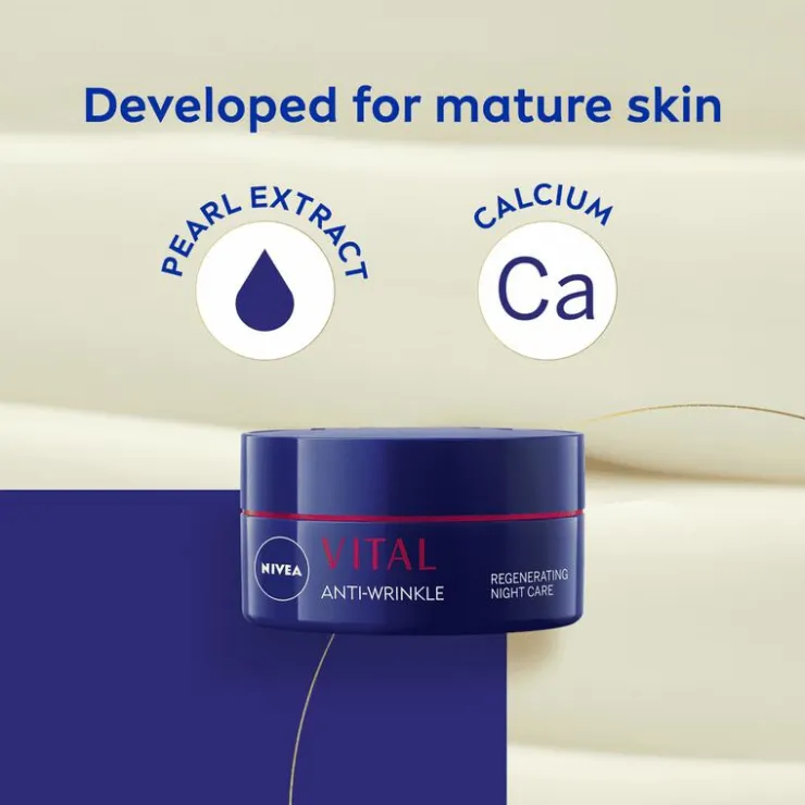 NIVEA Vital Herstellende Nachtcrème Oudere Huid 50 ML