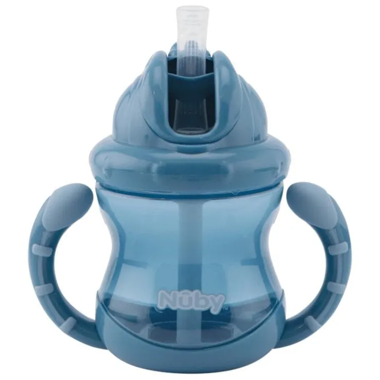 Nûby Nuby Flip-It Antilekbeker Handvaten Blauw 12 Maanden