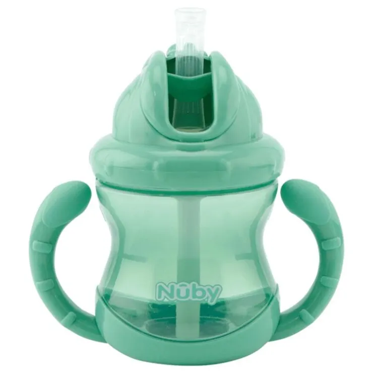 Nûby Nuby Flip-It Antilekbeker Handvatten Groen 12 Maanden