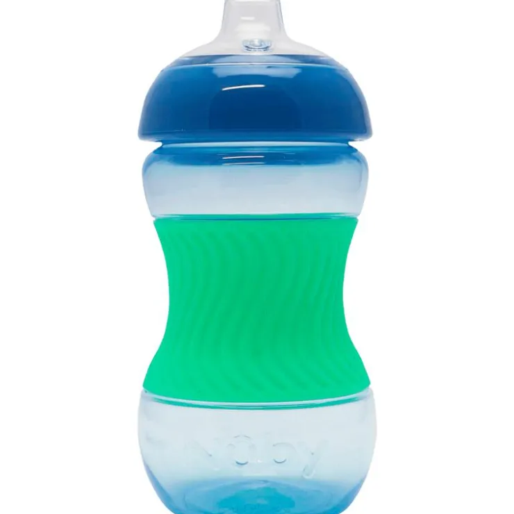 Nûby Nuby Mini Easy Grip Drinkbeker Siliconen Huls Blauw 4 Maanden 180 ML