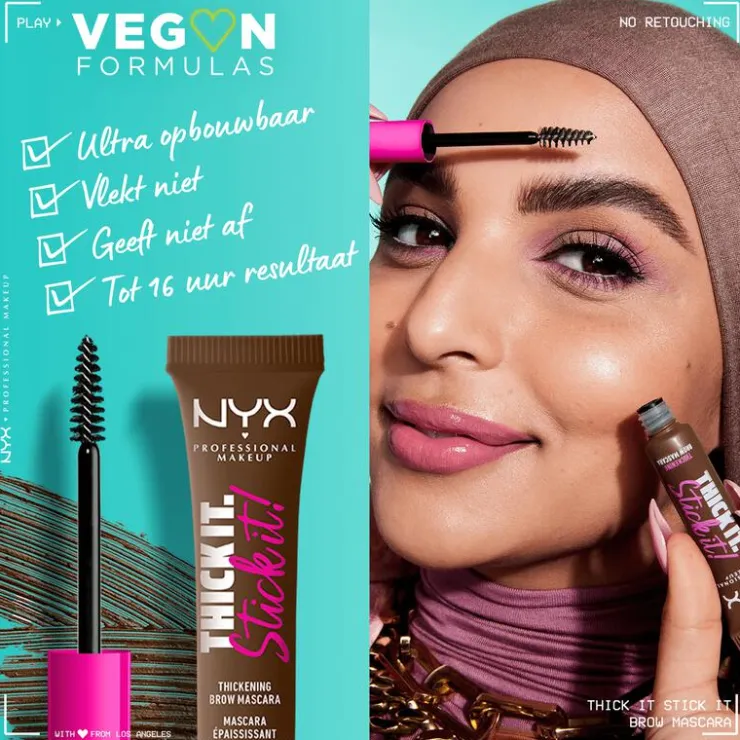 NYX Professional Makeup Thick It. Stick It! Wenkbrauwmascara 7 Espresso