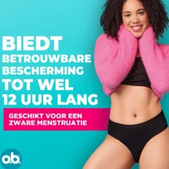 OB o.b.® Herbruikbaar Menstruatie Ondergoed Zwart M/L