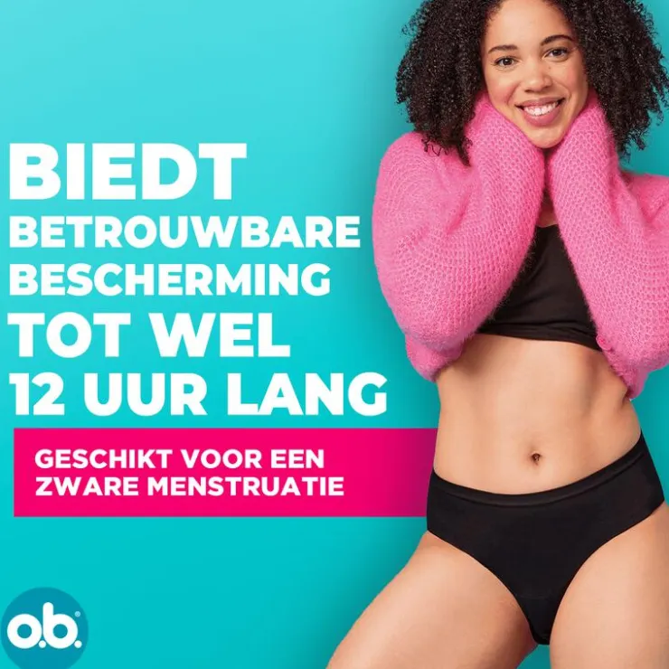 OB o.b.® Herbruikbaar Menstruatie Ondergoed Zwart M/L