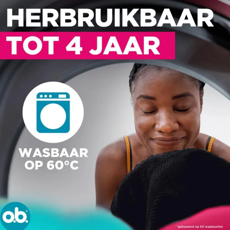 OB o.b.® Herbruikbaar Menstruatie Ondergoed Zwart M/L