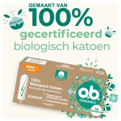 OB o.b.® Organic Cotton Super 16 Stuks