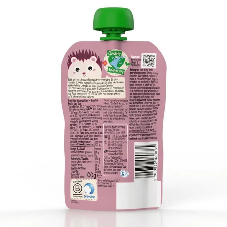 Olvarit Knijpfruit Smoothie Bosvrucht