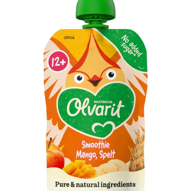 Olvarit Knijpfruitzakje Mango Smoothie Spelt