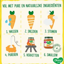 Olvarit Pompoen Kip Pasta Babyhapje 12+ maanden 250 GR