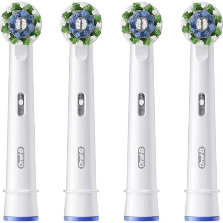 Oral-B Cross Action Opzetborstels Wit - 4 Stuks