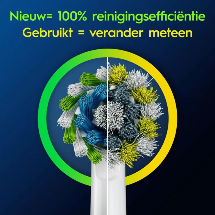 Oral-B Cross Action Opzetborstels Wit - 4 Stuks