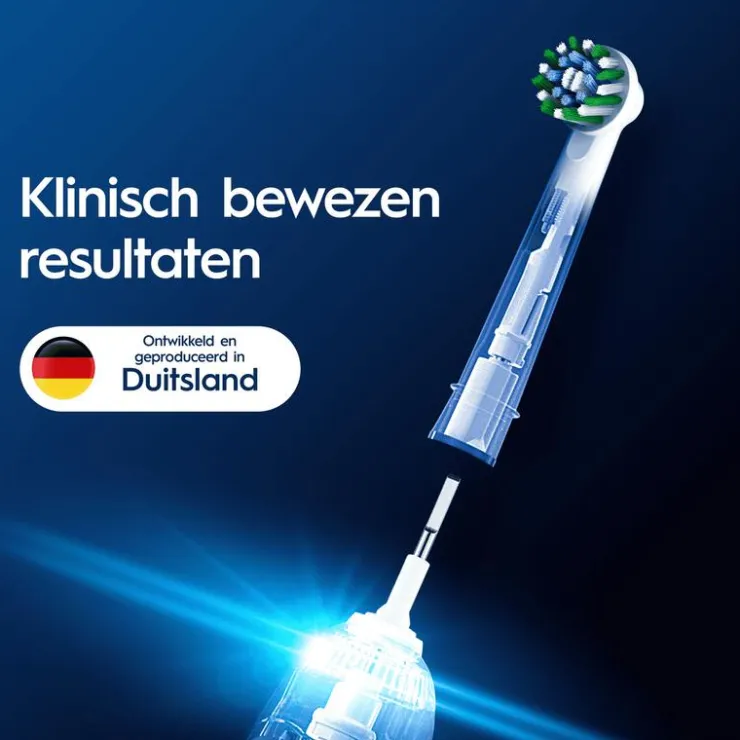 Oral-B Cross Action Opzetborstels Wit - 8 Stuks